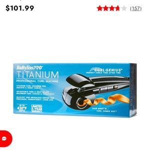 NWT BaByliss Pro Titanium Curl Genius